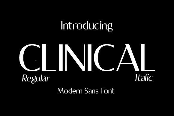 Clinical Typeface: Elegant Sans Serif for Editorial Design