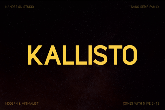 Kallisto Font: A Clean Typeface for Small Business Branding