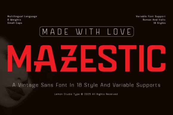 Mazestic Typeface: Elevating Web Design with Modern Sans Serif Style