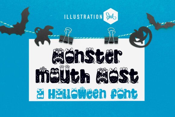 Monster Mouth Most: A Playful Decorative Font for Makers