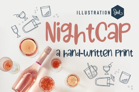 Nightcap Font: A Handwritten Typeface for Small Business Branding