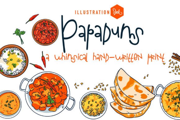Popadums: A Whimsical Handwritten Font for Editorial Design