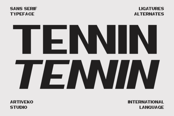 Tennin: A Modern Sans Serif Typeface for Editorial Design